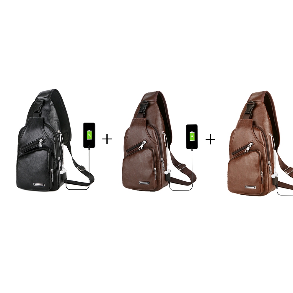 USB Portable Charging Chest Bag Messenger Bag Angelwarriorfitness.com
