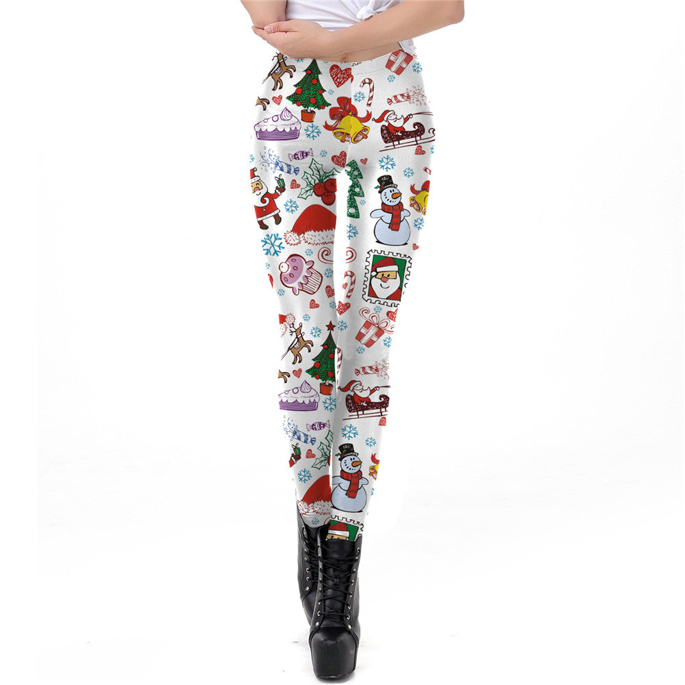 Christmas Printed leggings Angelwarriorfitness.com