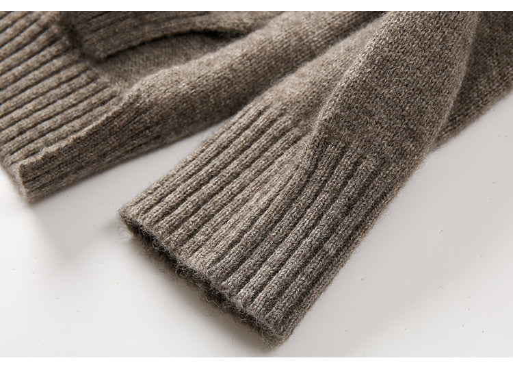Autumn and winter long-sleeved high-neck cashmere sweater Angelwarriorfitness.com