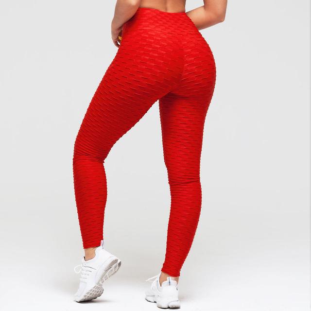 Hip-turned Folds Elastic High-waist Fitness Leggings Breathable Slim Indoor Sports Angelwarriorfitness.com