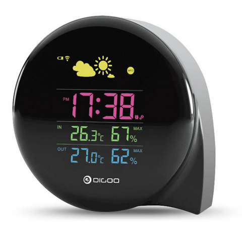 Weather clock small Q comma weather forecast clock weather forecast clock smart clock Angelwarriorfitness.com