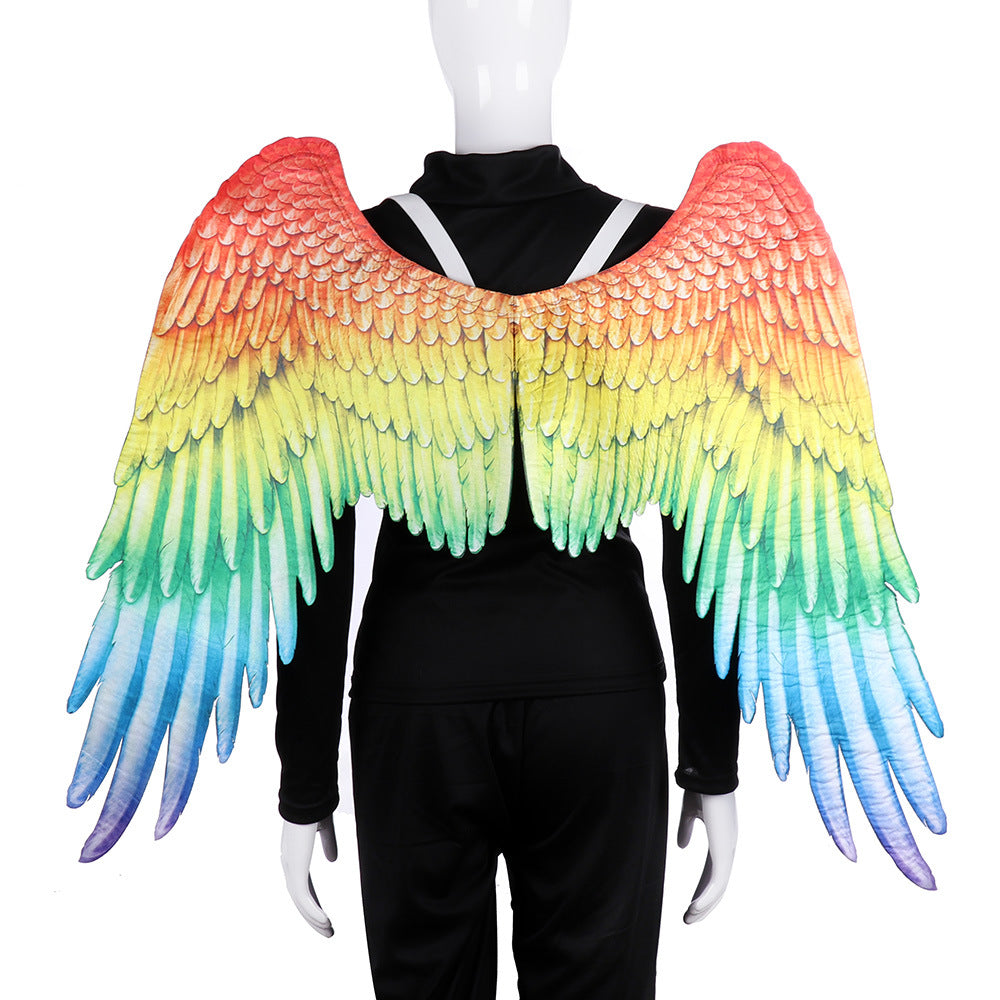 Decorative rainbow colored angel wings Angelwarriorfitness.com
