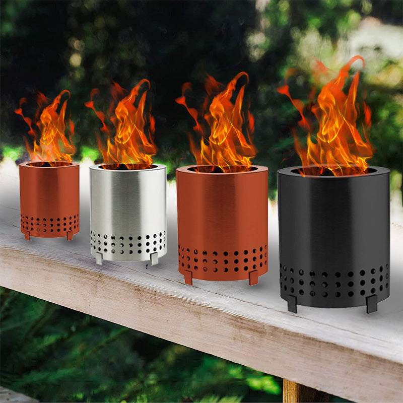 Portable Tabletop Fire Pit For Outdoor Wood Pellet Burning Spark Bowl With Stand Concrete Fire Pit Stainless Steel Mini Burners Angelwarriorfitness.com
