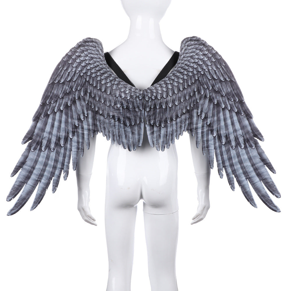 Halloween unisex oversized black white angel wings Angelwarriorfitness.com