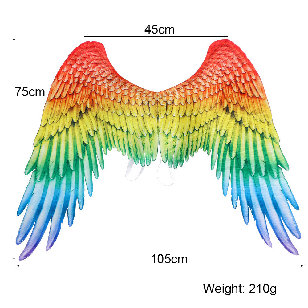 Decorative rainbow colored angel wings Angelwarriorfitness.com