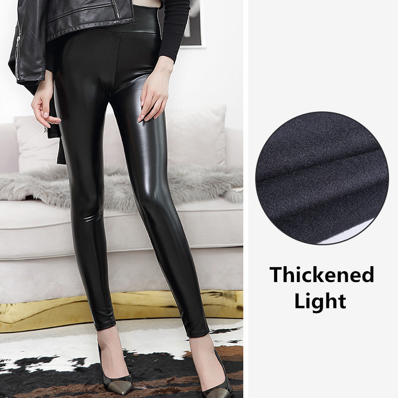 High Waist Leather Leggings Angelwarriorfitness.com