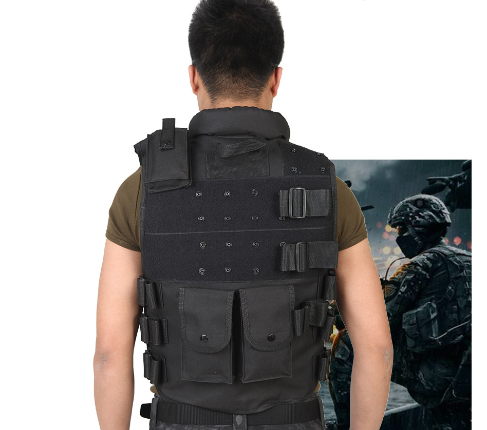 Tactical Vest Black Mens Military Hunting Vest Angelwarriorfitness.com