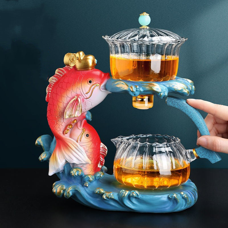 Home Living Room Induction Teapot Glass Automatic Tea Set Angelwarriorfitness.com