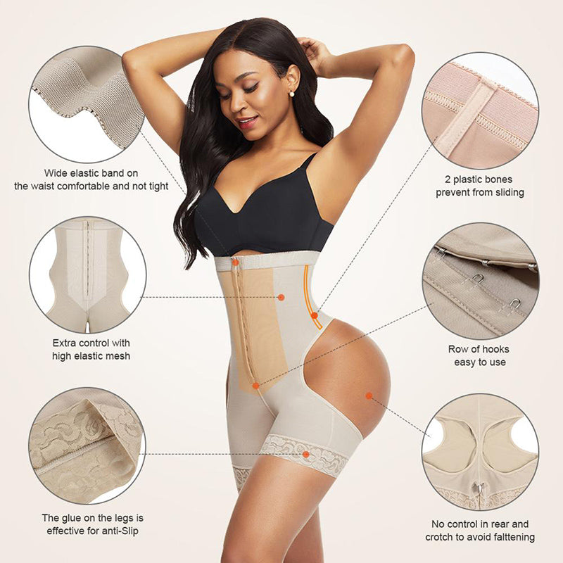 Women Shapewear High Waist Butt Lifter Tummy Control Underwear Workout Waist Trainer Corset Angelwarriorfitness.com