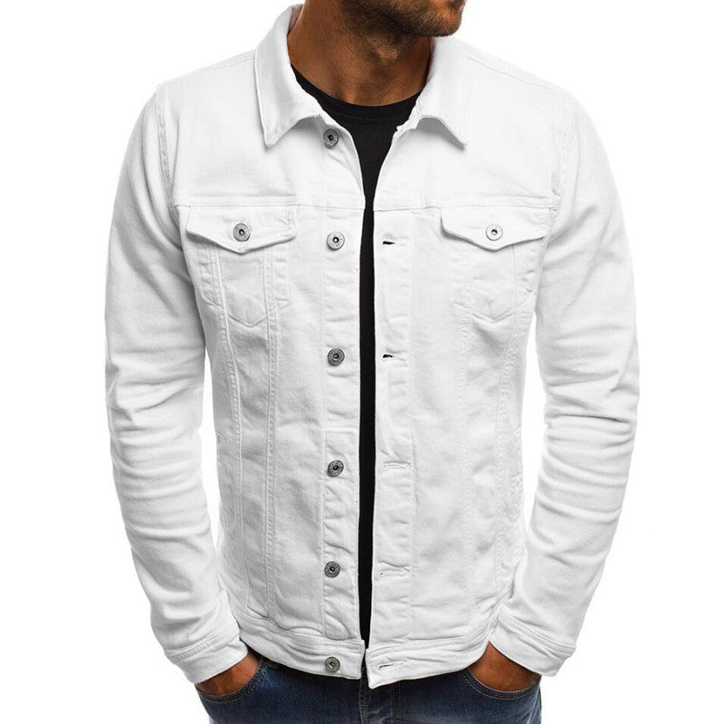 Casual Men Jacket Denim Button Shirt Angelwarriorfitness.com