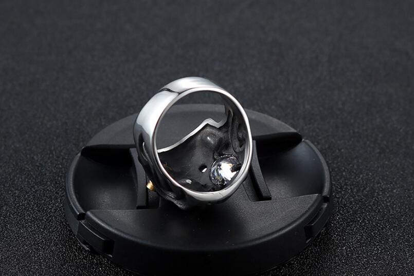 Skull Steel Ring Personalized Punk Men's Ring Jewelry Angelwarriorfitness.com