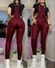 Ladies black overalls Angelwarriorfitness.com