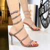Women's Shoes Stiletto Heels Snake-shaped Winding Rhinestone Angelwarriorfitness.com