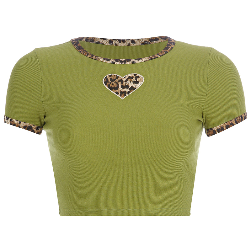 Summer Crop Top Short Sleeve Retro Ladies T-Shirt Angelwarriorfitness.com