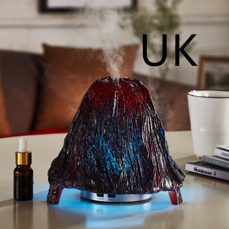 Ultrasonic Air Aroma Diffuser Volcano Humidifier Colorful Night Light Mist Maker Desktop Aroma Sprayer Angelwarriorfitness.com