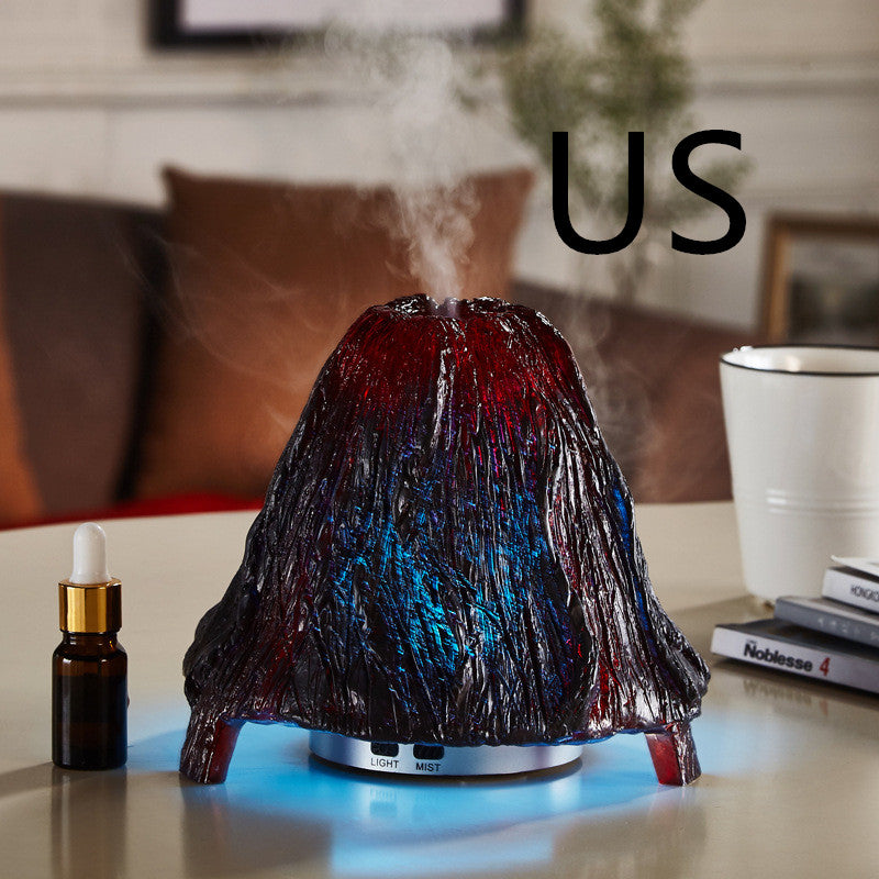 Ultrasonic Air Aroma Diffuser Volcano Humidifier Colorful Night Light Mist Maker Desktop Aroma Sprayer Angelwarriorfitness.com