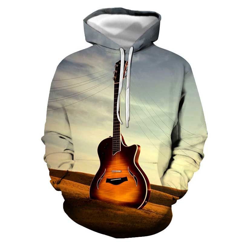 Musical Note Printed Sweater Men And Women Couple Hoodie Plus Size Angelwarriorfitness.com