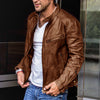 Punk Men s Motorcycle Leather Jacket Angelwarriorfitness.com