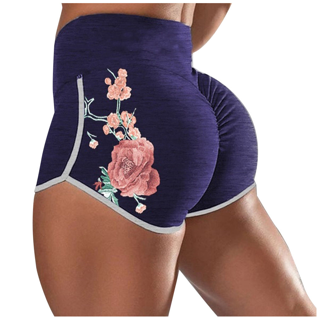 Women Female Push Up Gym Legging Running Floral Workout Shorts Scrunch Booty Gym Comfortable Pants Angelwarriorfitness.com