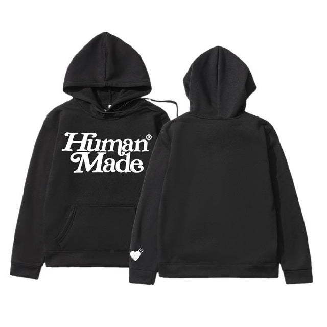 Human Made Fleece Hoodies Sweatshirt Men Women Cotton Girls Angelwarriorfitness.com