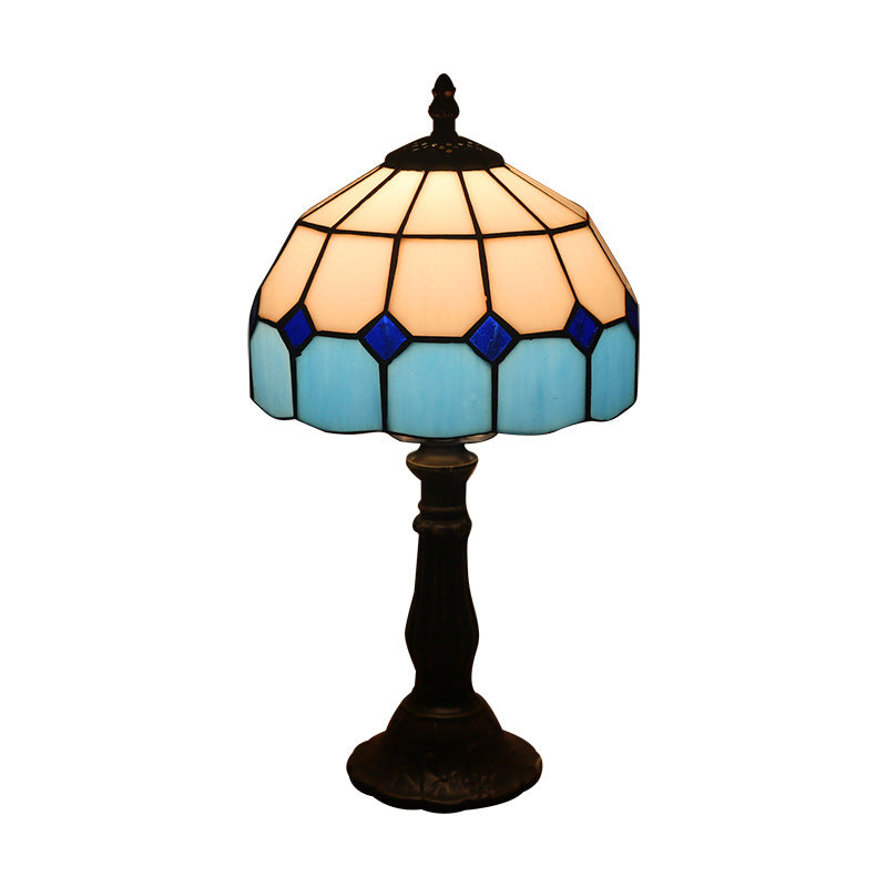 Lamp Bedroom Bedside Lamp Retro Bar Yellow Glass Lamp Resin Base Table Lamps Makeup Table Side Table Led Lights Angelwarriorfitness.com
