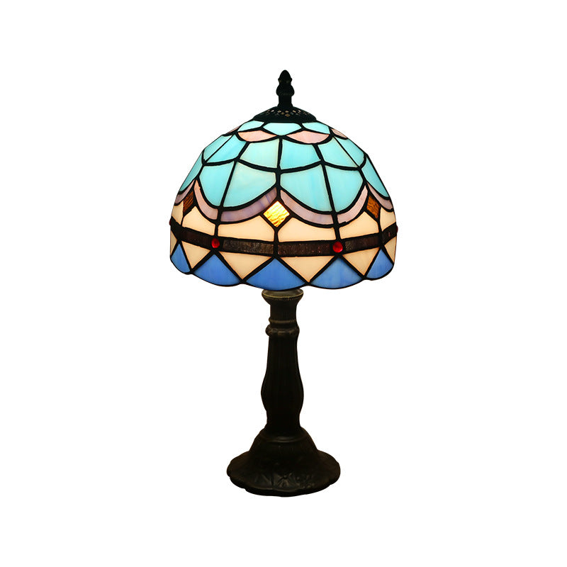 Lamp Bedroom Bedside Lamp Retro Bar Yellow Glass Lamp Resin Base Table Lamps Makeup Table Side Table Led Lights Angelwarriorfitness.com