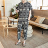 INCERUN Men Sets Vintage Ethnic Printed Retro Short Sleeve T Shirt Casual Pants Loose Streetwear Men Clothes 2 Pieces Plus Size Angelwarriorfitness.com