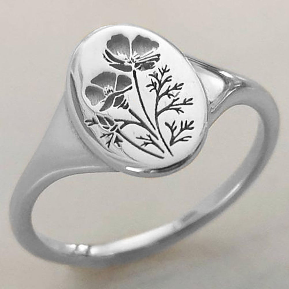 Flower Light Luxury Fashion Niche Ring Fashion Temperament Women'S Metal Ring Flower Single Ring Angelwarriorfitness.com
