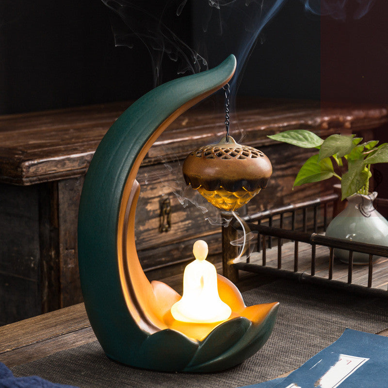 Ceramic Creative Backflow Aroma Diffuser Decoration Angelwarriorfitness.com