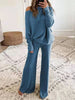 Women's Casual Solid Color One Shoulder Ladies Knit Suit Angelwarriorfitness.com