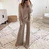 Women's Casual Solid Color One Shoulder Ladies Knit Suit Angelwarriorfitness.com