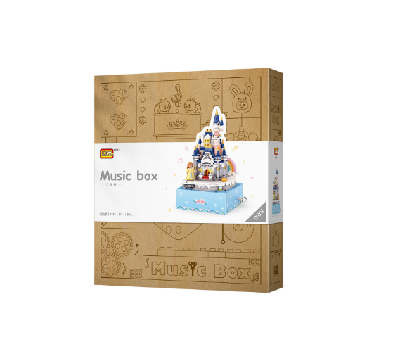 Castle Building Blocks, Rotating Music Box, Building Blocks, Creative Gifts Angelwarriorfitness.com