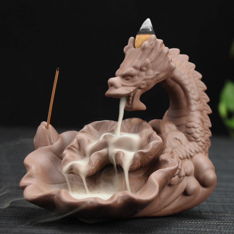 Purple Sand Dragon Backflow Smoke Incense Burner Tower Incense Sandalwood Agarwood Incense Burner Aroma Diffuser Home Office Furnishings Directly Approved By Fangfeng Angelwarriorfitness.com