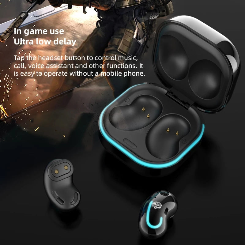 New S6 SE Breathing Light Time Digital Display TWS5.0 Bluetooth Headset Angelwarriorfitness.com