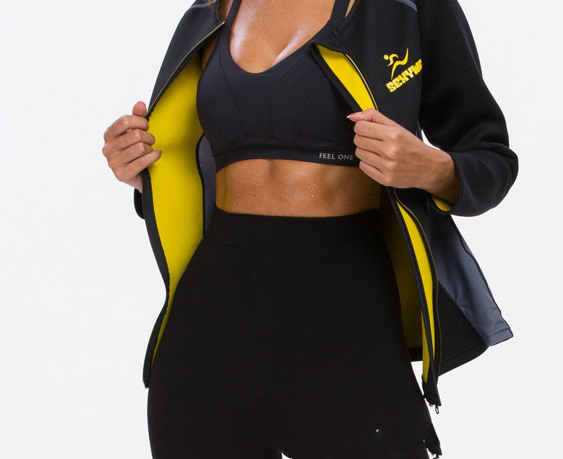 Workout Clothes Ladies Sweat Suit Outdoor Sports Yoga Sweat Tights Long-Sleeved Top Neoprene Wetsuits Angelwarriorfitness.com