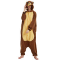 Brown Bear Polar Fleece Cartoon One-piece Animal Pajamas Angelwarriorfitness.com