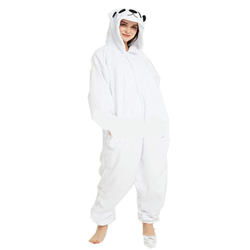 Brown Bear Polar Fleece Cartoon One-piece Animal Pajamas Angelwarriorfitness.com
