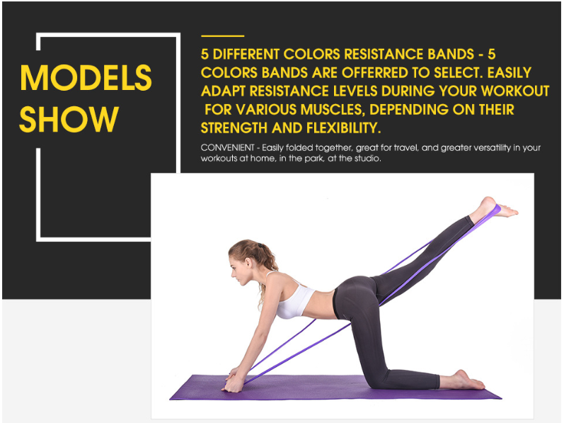 Yoga Belt Latex Tension Yoga Elastic Band Rubber Resistance Angelwarriorfitness.com