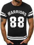 Fitness T-shirt Men's Letter Round Neck Short-Sleeved T-shirt Angelwarriorfitness.com