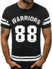 Fitness T-shirt Men's Letter Round Neck Short-Sleeved T-shirt Angelwarriorfitness.com