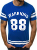Fitness T-shirt Men's Letter Round Neck Short-Sleeved T-shirt Angelwarriorfitness.com