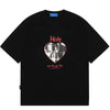Men Hip Hop Streetwear T-Shirt Heart Graphic Letter Printed Angelwarriorfitness.com