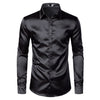 Mens Black Satin Dress Shirts Angelwarriorfitness.com