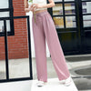 New Wide Leg Pants Women's Trousers High Waist Loose Slim Straight-leg Pants Angelwarriorfitness.com