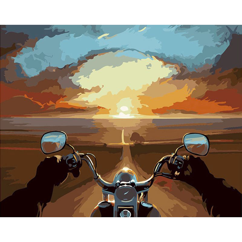 Retro Cool Motorcycle Still Life Canvas Wedding Art Deco Picture Gift Angelwarriorfitness.com