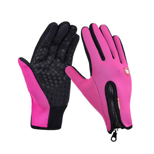 Winter Gloves Touch Screen Riding Motorcycle Sliding Waterproof Sports Gloves With Fleece Angelwarriorfitness.com