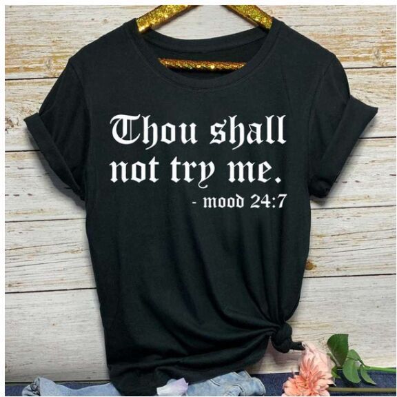 Letter Print Women's Short-sleeved T-shirt Women Angelwarriorfitness.com