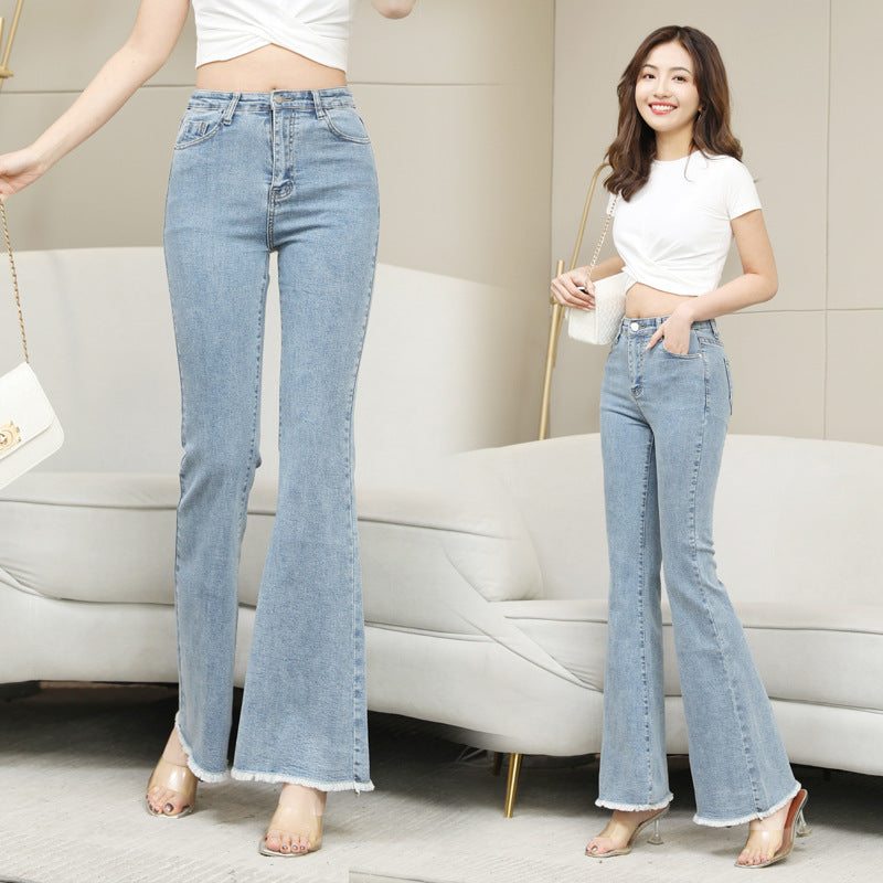 Spring New Ladies High-waisted Korean Jeans Angelwarriorfitness.com