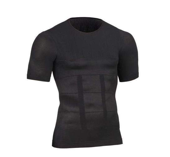 Male Chest Compression T-shirt Fitness Hero Belly Buster Slimming Angelwarriorfitness.com