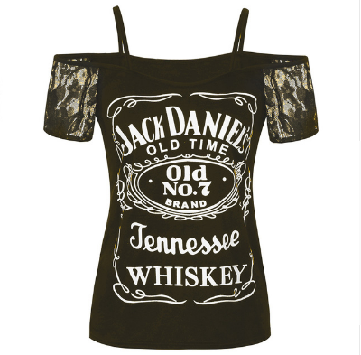 Summer Women T-Shirts Sexy Cold Shoulder Short Sleeved T Shirt Angelwarriorfitness.com